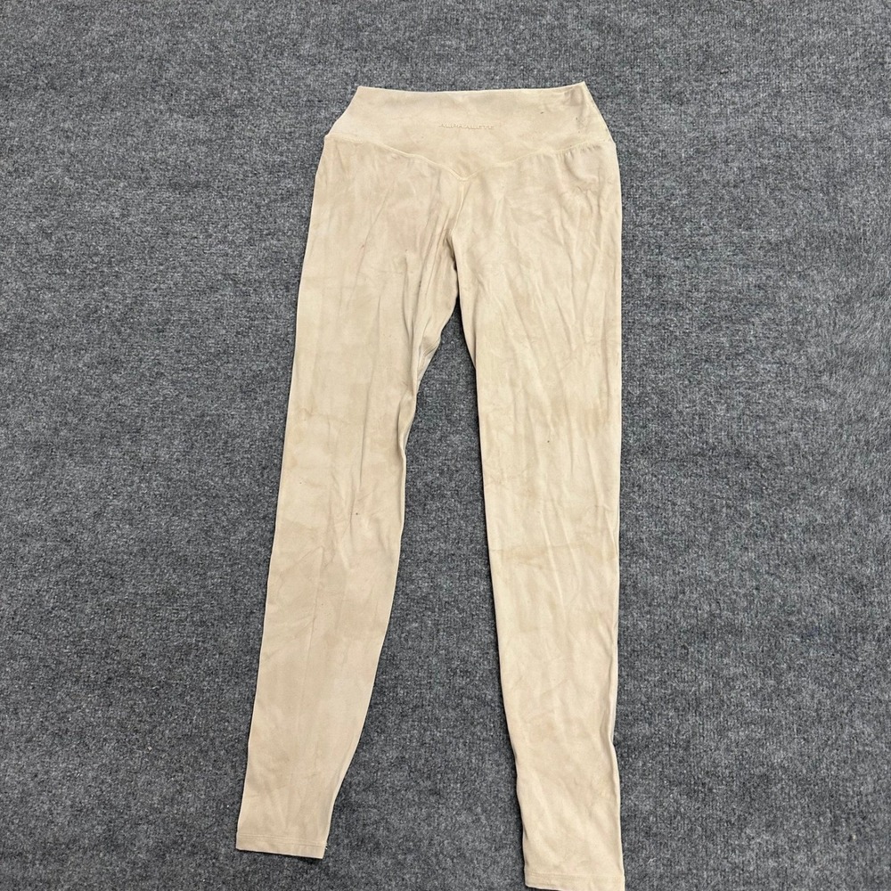 Alphalete Leggings Womens Size XS Beige Tie Dye High Waist Athletic Gym Yoga